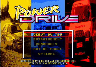 Power Drive (Europe) (En,Fr,De,Es,Pt) Title Screen